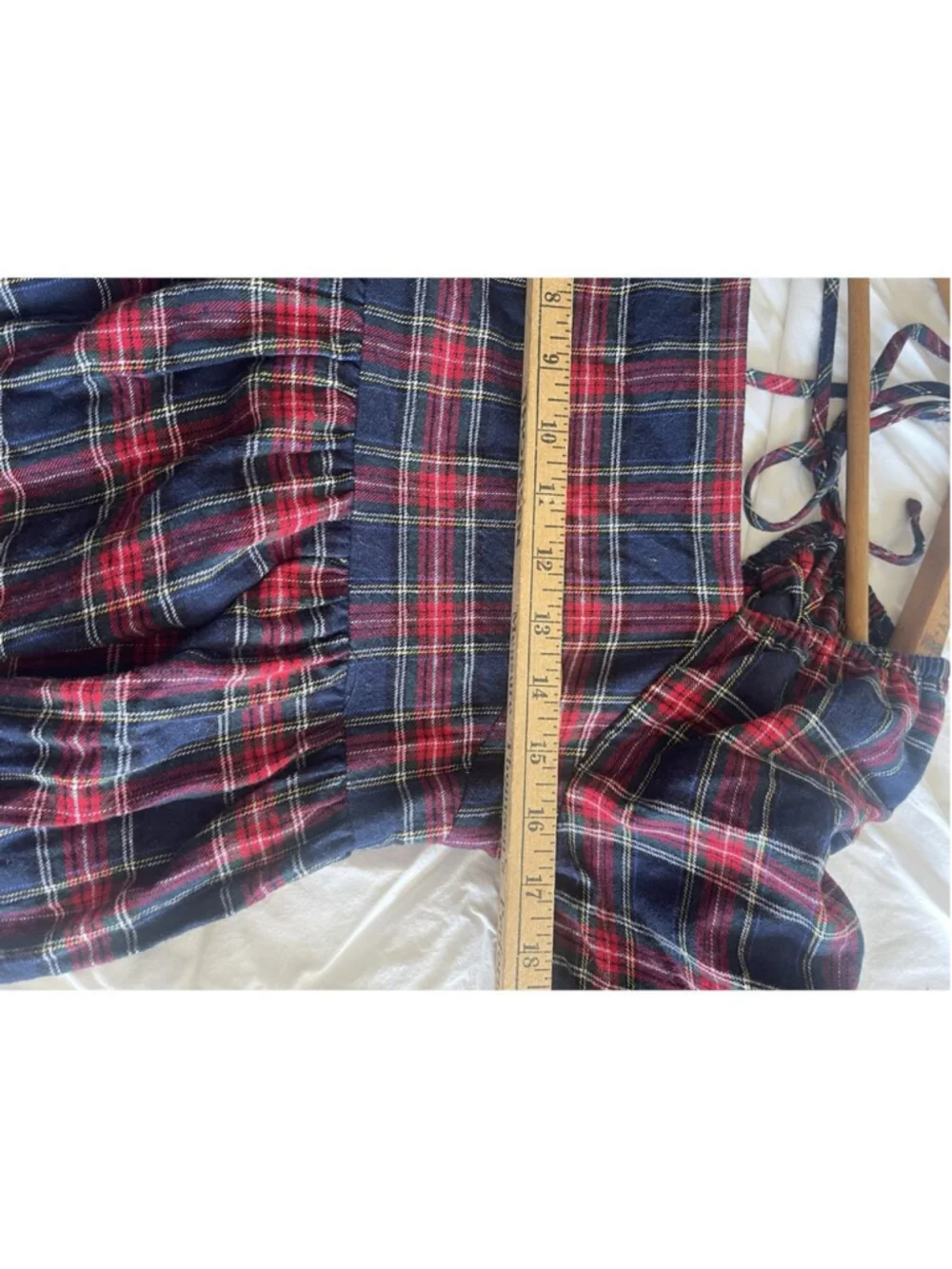 Lili Sidonio for Molly Bracken Plaid Flannel Tartan Babydoll Mini Dress M - Picture 8 of 10
